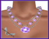 Purple Flower Necklaces