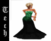 Green Black Gown