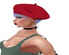 blue crophair red berret