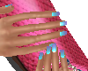 [MzE] Neon blue nails