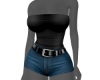 Set Top + Short Black