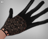 D. Lace Gloves Black