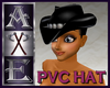 X Black PVC Cowboy Hat