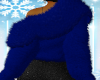 Alba Blue Fur Coat