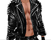 Spiked Leather Jacket M