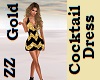 ZZ Gold Cocktail Dress