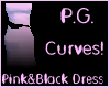 Pink&Black Curvey Dress