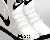 E . White Nikes HighTop