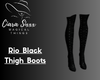 Rio Black Thigh Boots