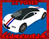 (L) 12 Pose White Car