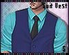 S|Blue Suit Vest