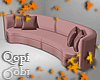Rosy Brown Curved Sofa