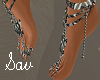 Jeweled Feet-Wht/Black