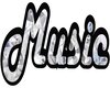 Music Sign Black Silver