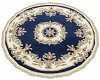 Round Blue oriental rug
