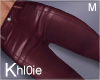 K James red leather pant