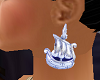 Viking ship earrings