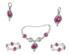 Ava 5Pc Pink Jewelry Set