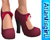 Burgundy Red with Ribbon