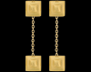 4G Square Gold Earring