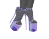 lilac fishnet heels