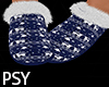 X Blue XMAS Slippers W