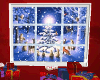 christmas snow window