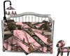 pink mossy oak baby crib