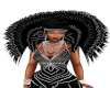 DW BLK FEATHER SHAWL