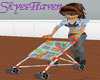 Animated baby stroller