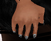 Black Glitter Nail Hands