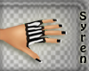 Glove Striped B/W -small