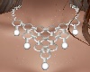 White Gold Lace Necklace