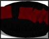Black/Red Round Sofa ~