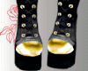 Leather Black Gold Boots