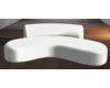 White Curved Couch