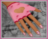Kitty Pink Heart Gloves