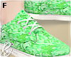 Green Floral Shoes