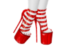 NCA RED STRAPPED HEELS