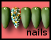 olive cray Nails