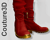 ♣ Red Leather Boots
