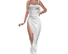 L! WHITE SATIN DRESS