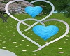 Blue wedding hearts