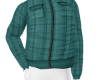 *B* Teal Plaid Zip