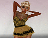 Gold Silk Cocktail Dress