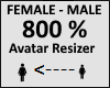 Avatar scaler 800%