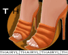 ! Orange Padded Heels