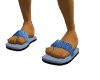 Blue Leather Sea Sandals