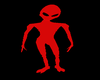 red alien sticker