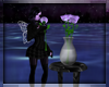 Vase of Purple Roses